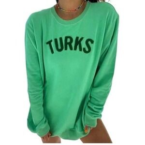 Okaicos Womens XXL Turks Green Crewneck Sweatshirt